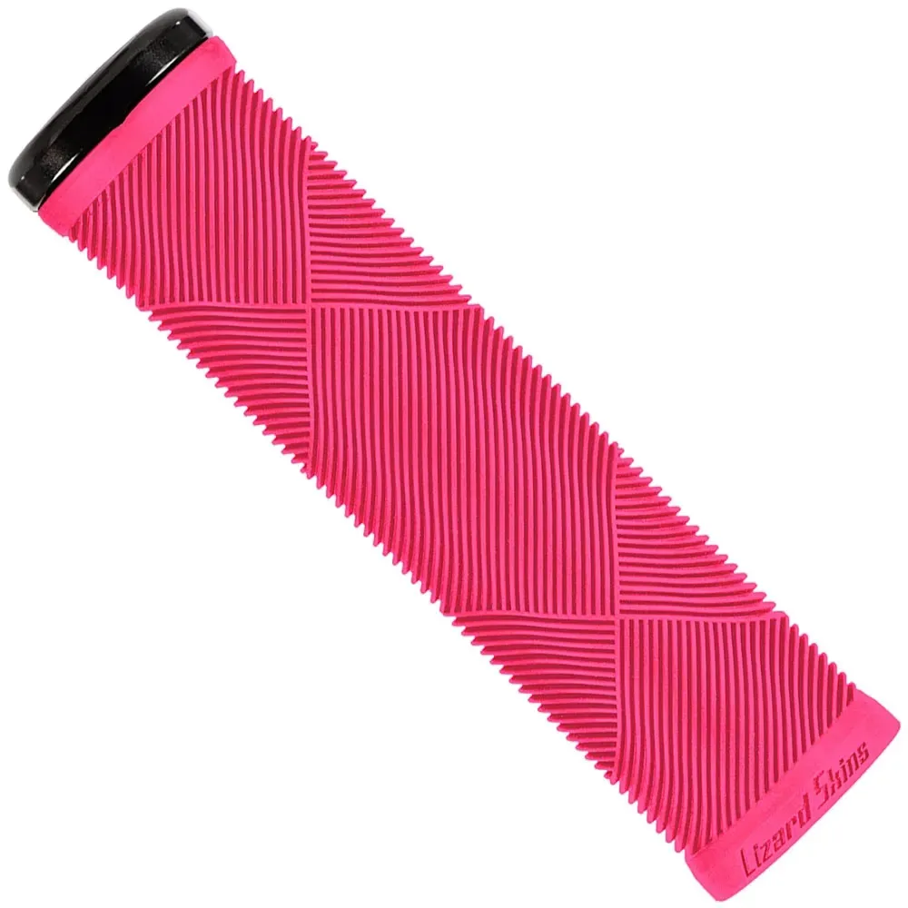 uPRISE Bikes Lizard Skins Strata Single Sided Lock-On MTB Grips - 135mm - Neon Pink | Price match, 365 day return s, 18-Month Warranty, Finance Available & Free UK Delivery
